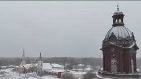 Tour snowy Newnan from the air