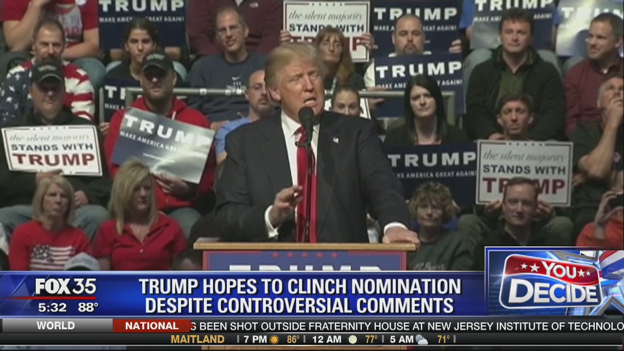 Trump hopes to clinch nomination with Indiana