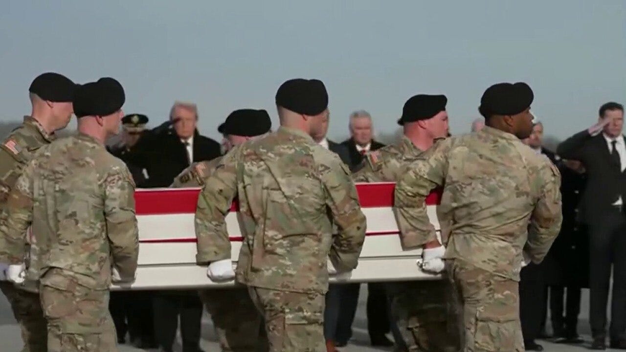 President Trump attends dignified transfer of U.S. troops killed in Syria