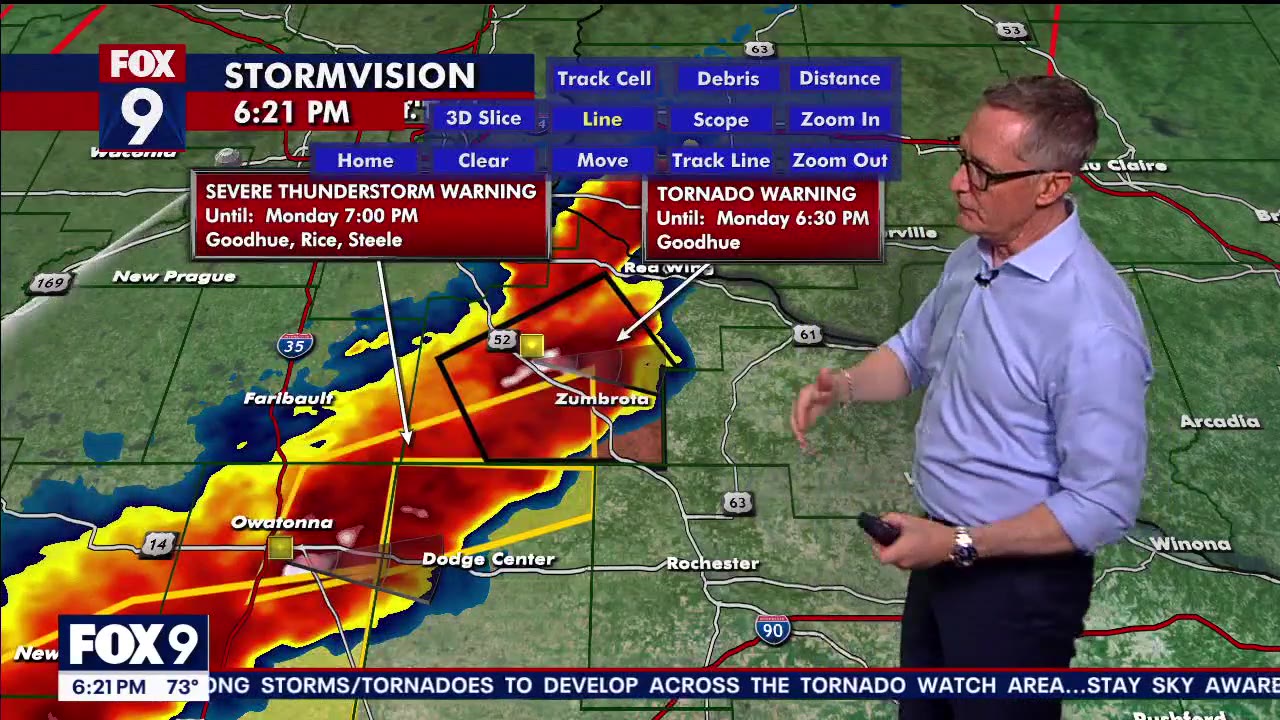 Tornado warning reported in Goodhue County