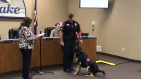 Big Lake K9 Bruno takes oath