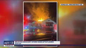 Beloved grocery store goes up in flames