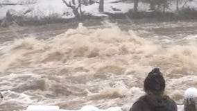 Flooding in Stillwater; Swinging bridge closed in Jay Cook State Park [RAW]