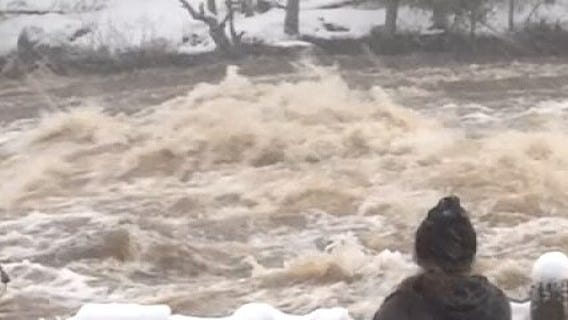 Flooding in Stillwater; Swinging bridge closed in Jay Cook State Park [RAW]