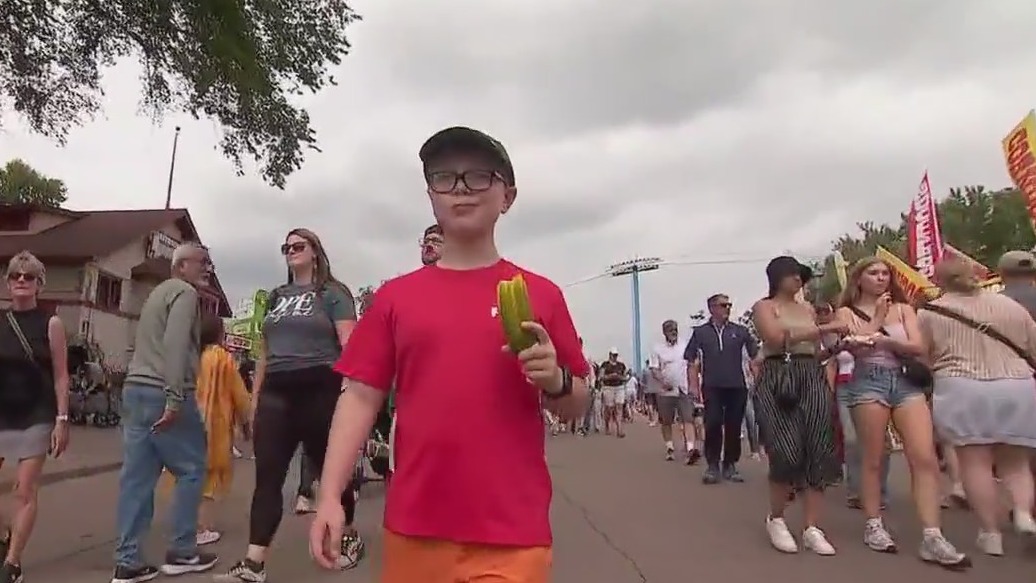 State Fair pickle party with FOX 9 Junior reporter Ollie Daneman