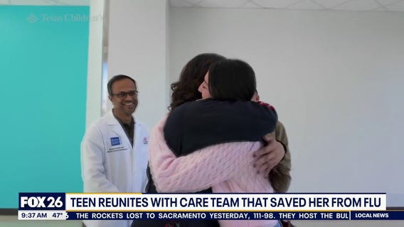 Teen who almost died from flu reunites with care team