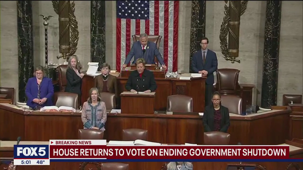 House returns to vote on ending gov. shutdown | FOX 5 New York