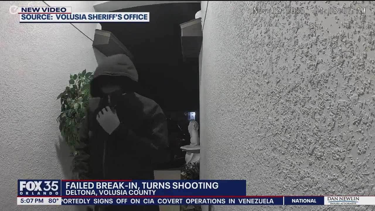 Video shows attempted break-in, gunfire at Deltona home | FOX 35 Orlando