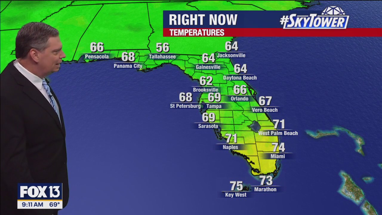 Tampa weather | Comfortable temps on Sunday