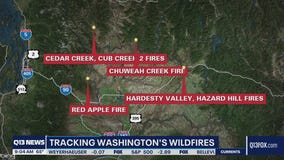 Wildfire tracking in Washington