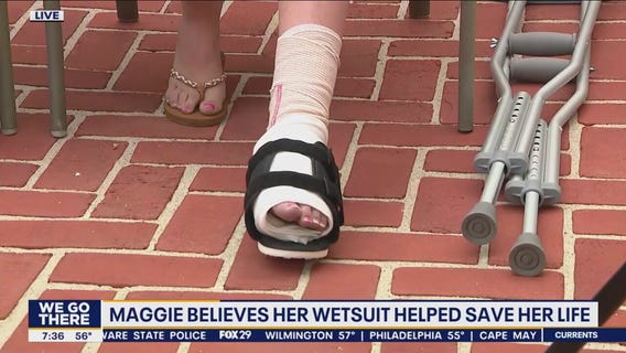 Teen bitten by shark in NJ believes wetsuit saved her life