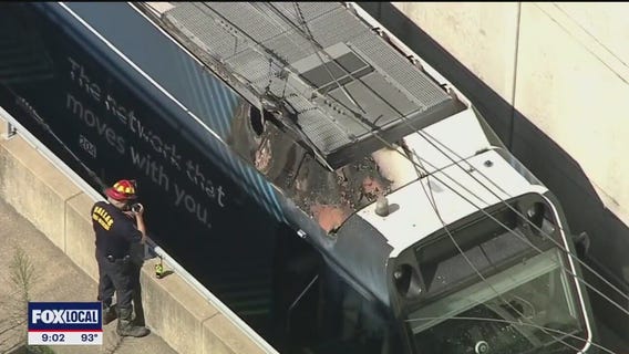 DART train catches fire causing rush hour delays