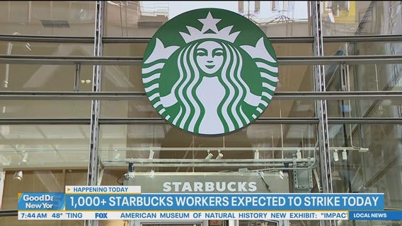 Over 1K unionized Starbucks workers expected to go on strike today