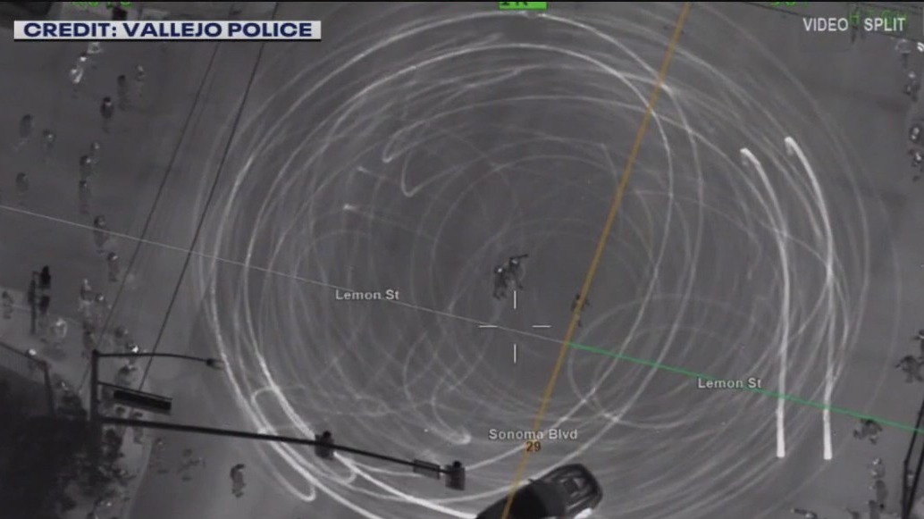 Vallejo police shut down sideshow with 250 cars