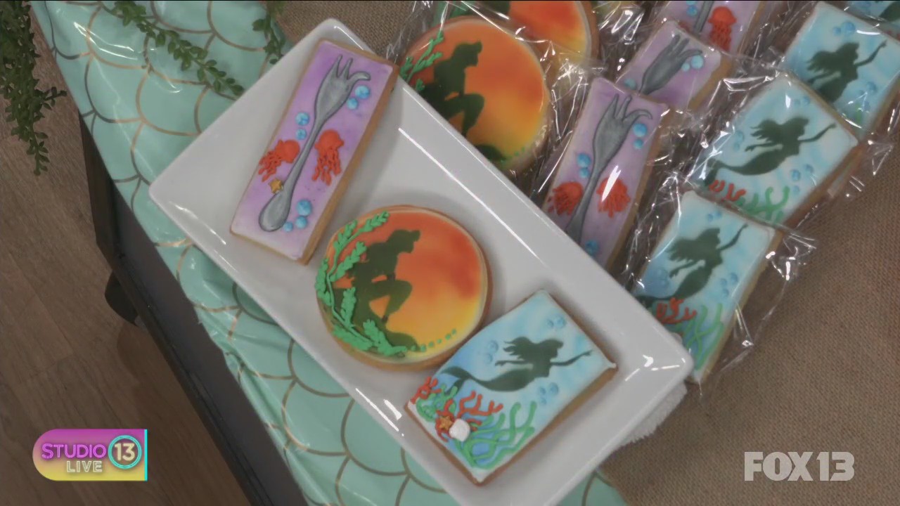 Learning how to make 'Little Mermaid' cookies with The Font� Bar