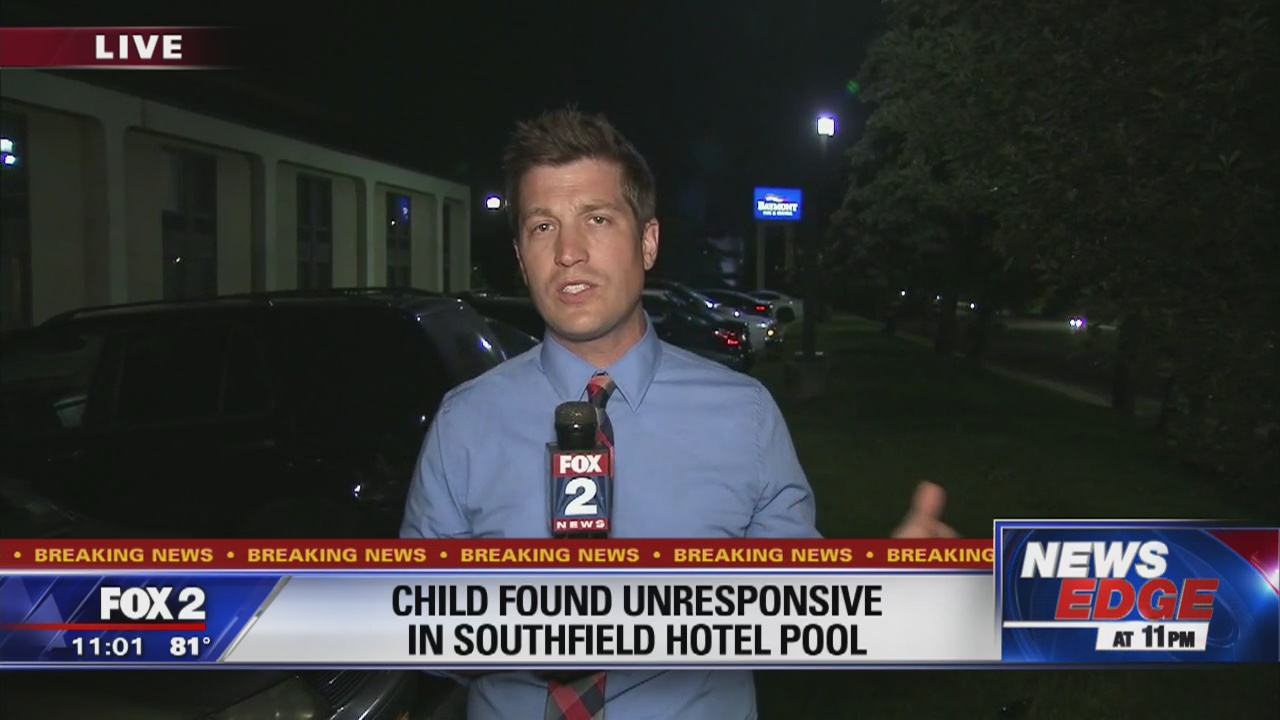 Boy found unresponsive in Southfield hotel pool
