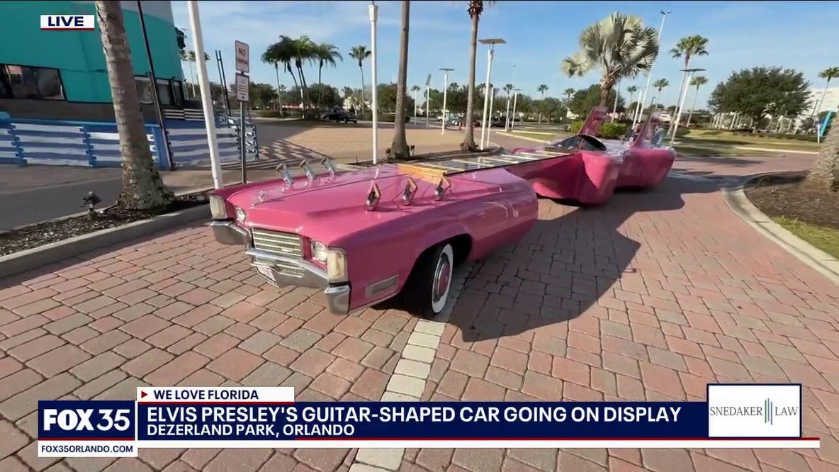 Elvis Presley's guitar-shaped car going on display in Orlando