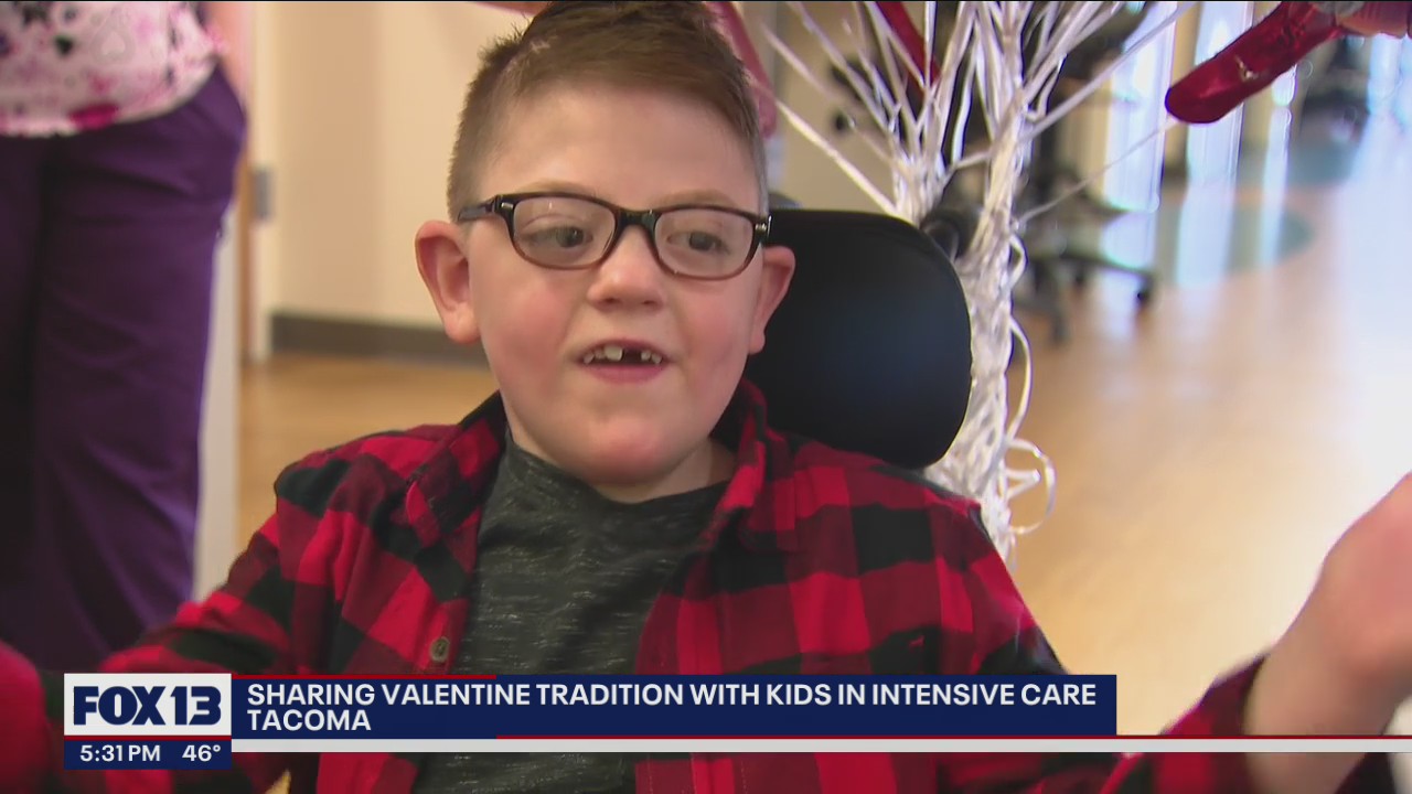 Sharing Valentine's tradition with kids in ICU