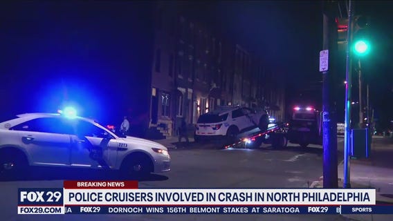 Crash involving 2 police cruisers injures officers