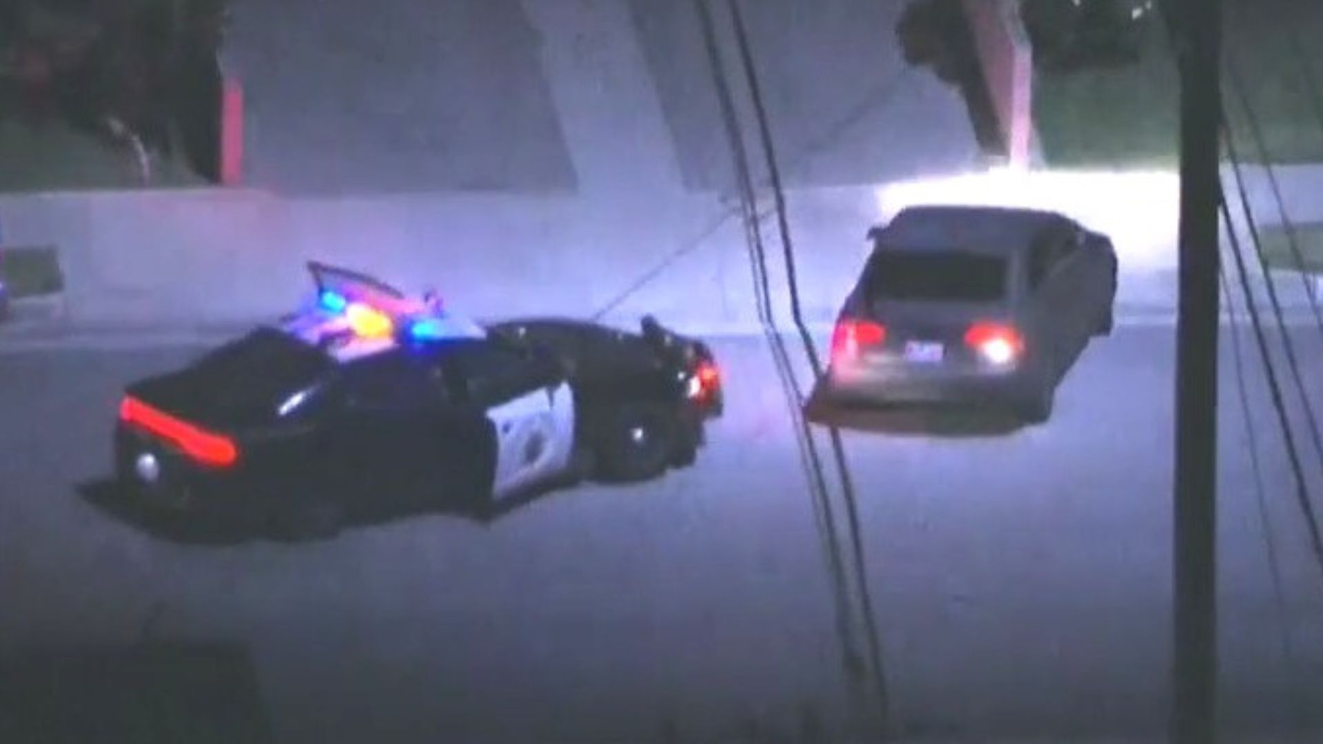 Police chase possibly involving protester/agitator