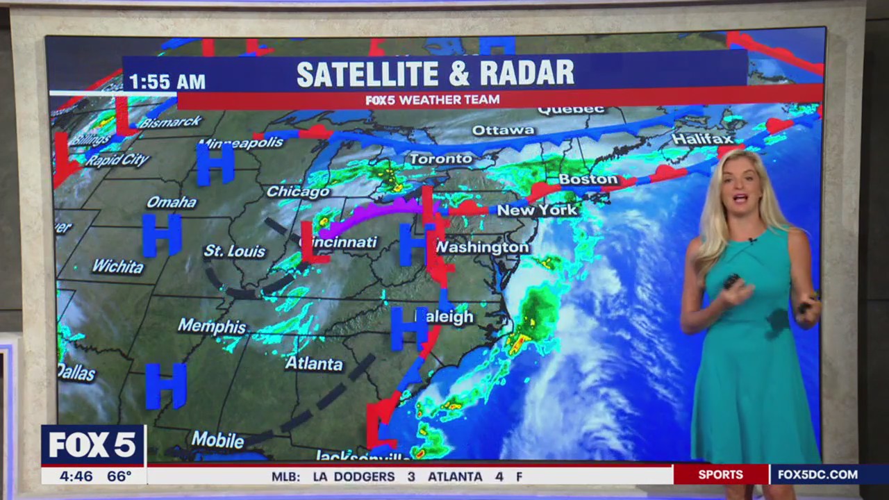 DC weather: Showers and thunderstorms likely Monday