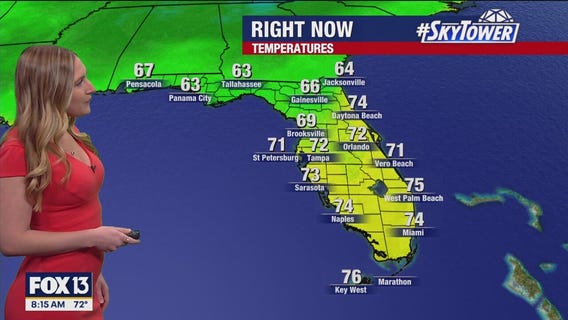 Tampa weather | Breezy with cloudy conditions