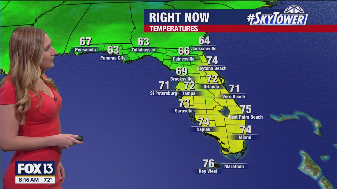 Tampa weather | Breezy with cloudy conditions