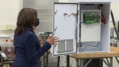 UWM lab hosts VP Harris