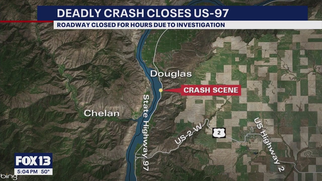 Two major crashes snarl traffic on HWY 97 in Douglas County, WA