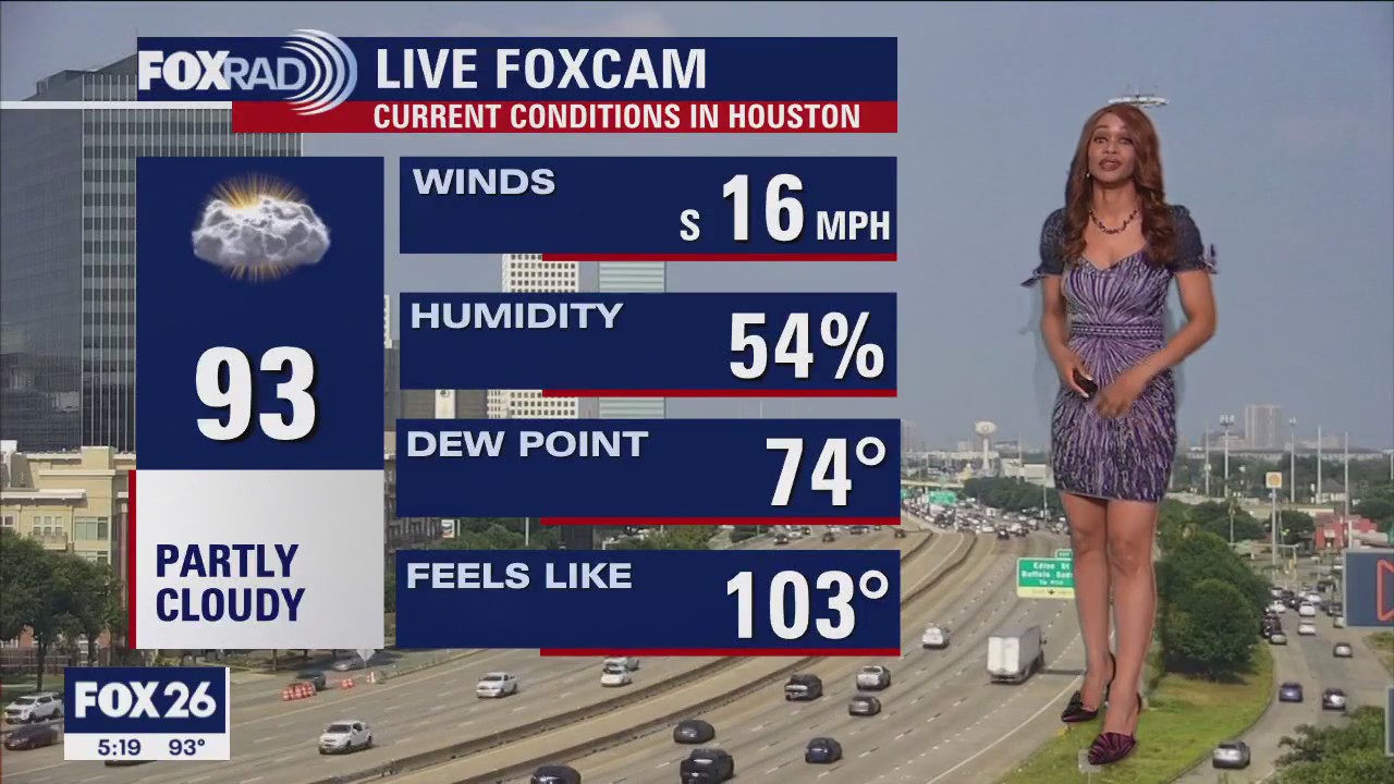 Houston weather: Partly cloudy, hot Wednesday evening