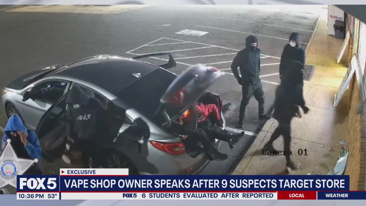 9 suspects pile out of sedan, rob vape shop in Fauquier County