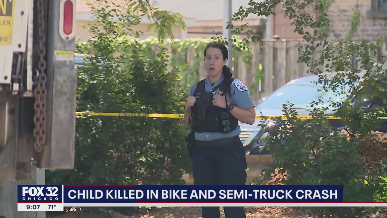 Child, 3, killed in bike-truck collision in Chicago
