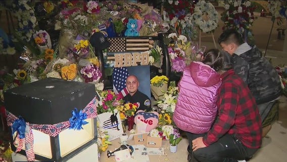 Memorial continues to grow for Huntington Beach police officer killed in crash