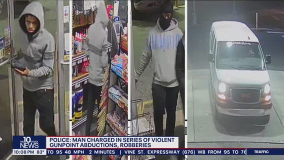 Man charged in series of violent gunpoint abductions, robberies in Philadelphia: police