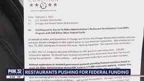 Illinois restaurants pushing for federal funding to survive pandemic