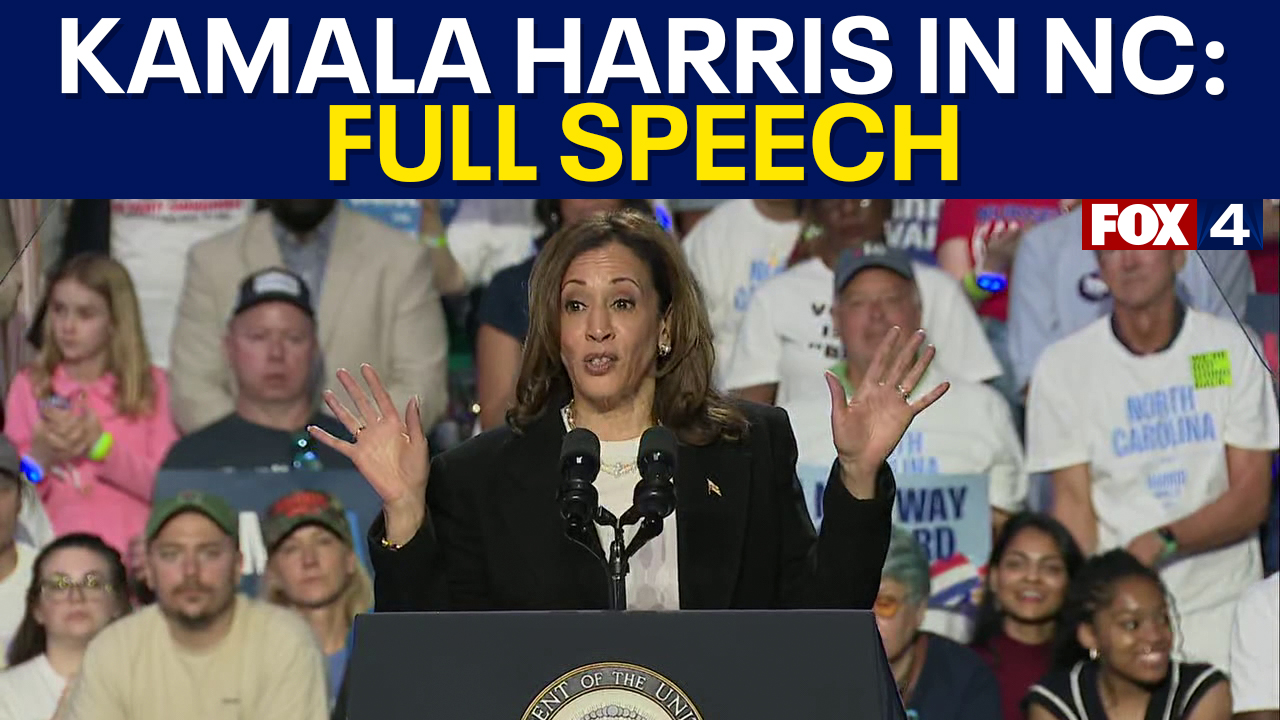 Kamala Harris Rally in Charlotte: FULL SPEECH | FOX 4 Dallas-Fort Worth