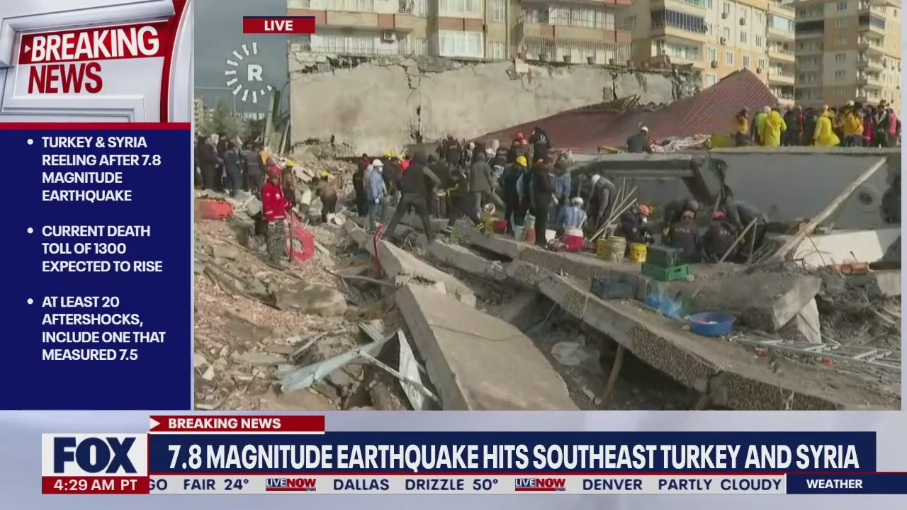 7.8 magnitude earthquake hits southeast Turkey, Syria