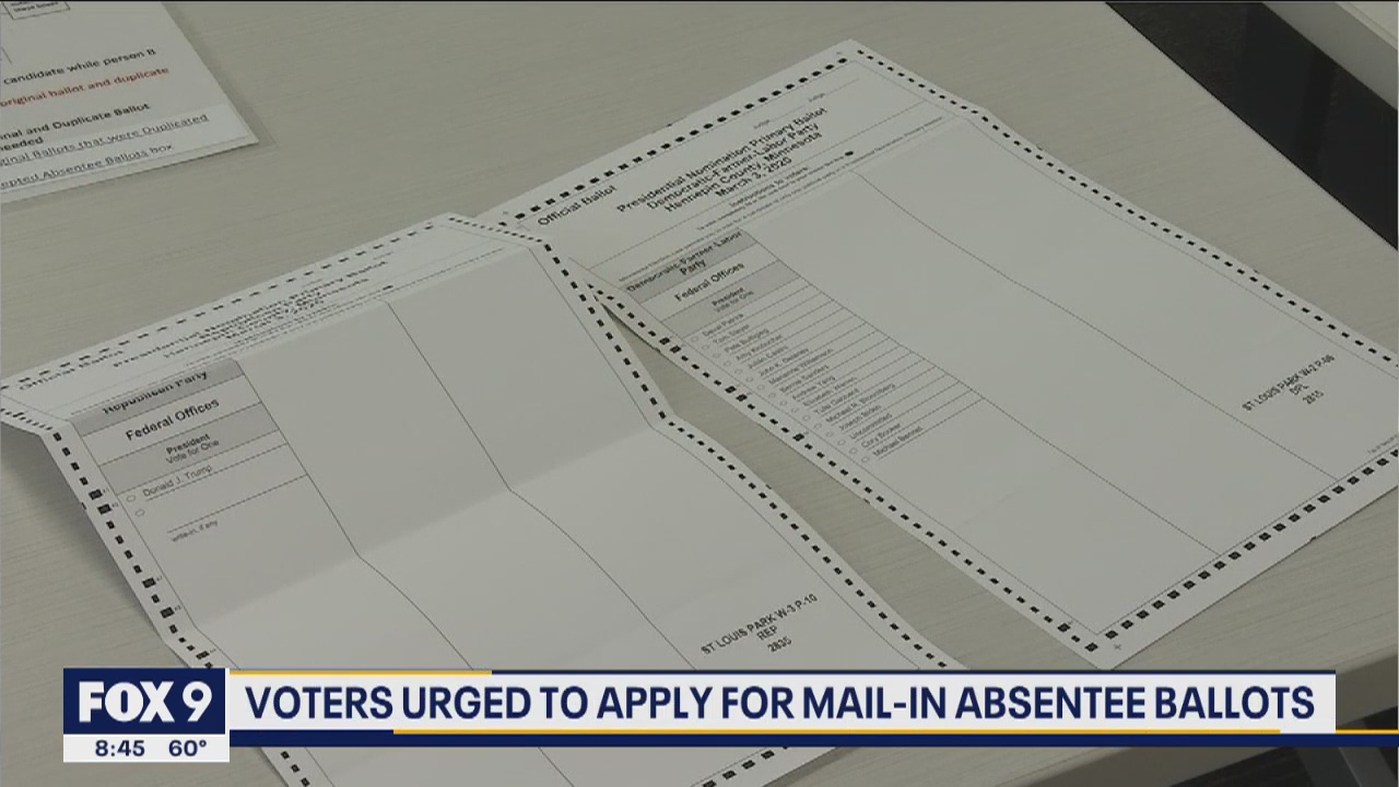 Minnesota Secretary of State urging voters to apply for mail-in absentee ballots