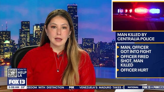 Man shot, killed by police in Centralia, WA