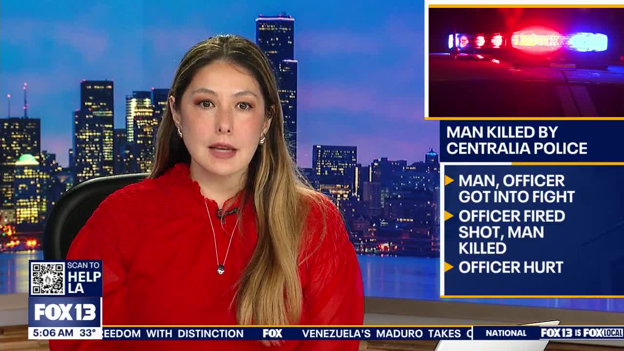 Man shot, killed by police in Centralia, WA