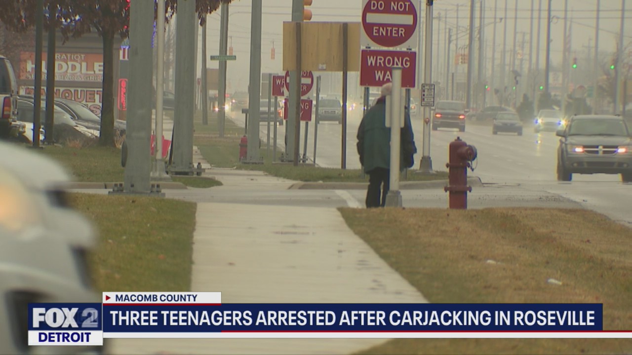 Three teenagers arrested after carjacking in Roseville