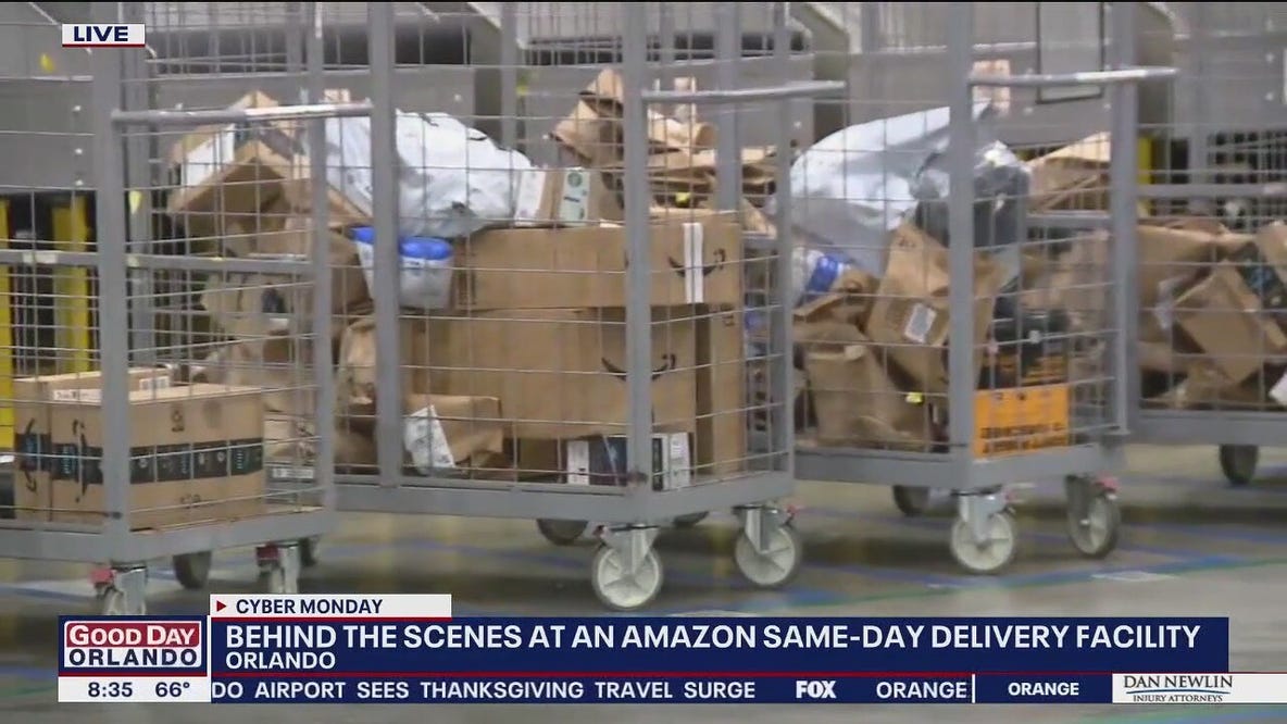 Behind-the-scenes look at Amazon's Same-Day Delivery facility