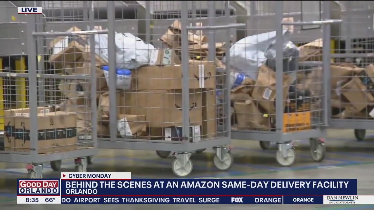 Behind-the-scenes look at Amazon's Same-Day Delivery facility