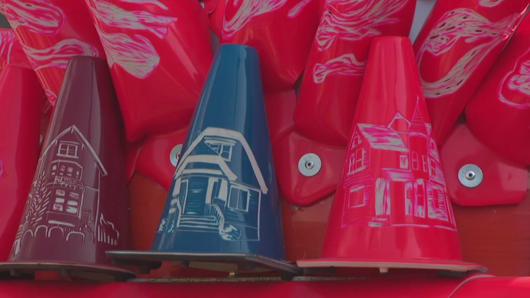 Milwaukee ?Moving City? art car broken down