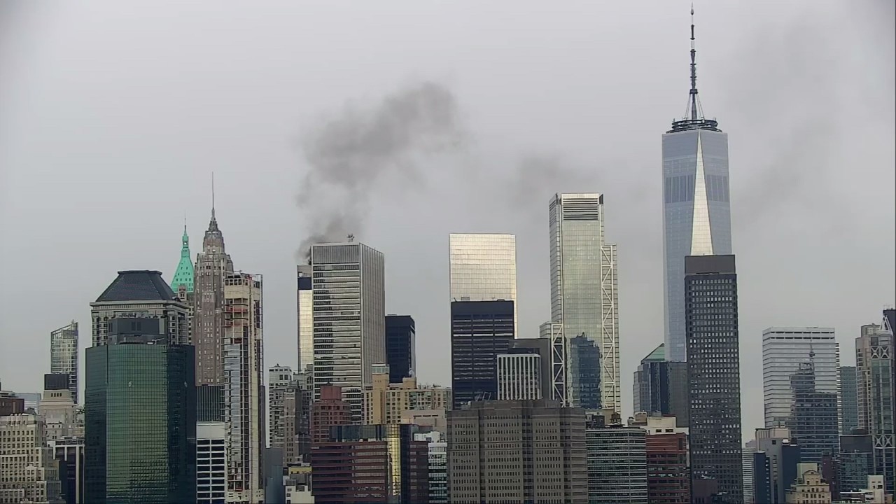 Smoke fills NYC skyline