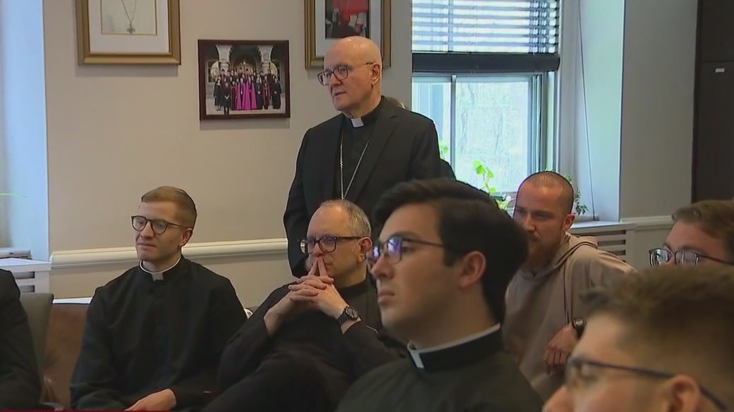 Seminarians in Yonkers cheer new American Pope
