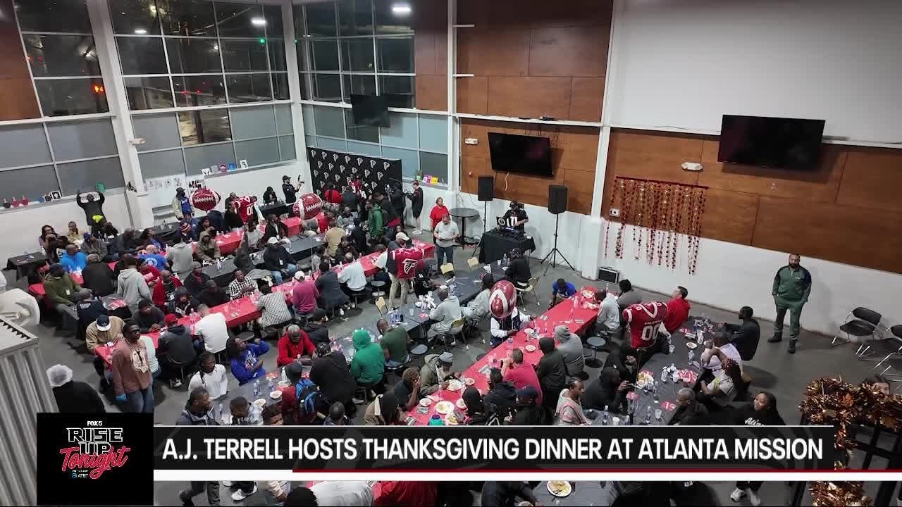 A.J. Terrell hosts Thanksgiving dinner | Rise Up for Atlanta