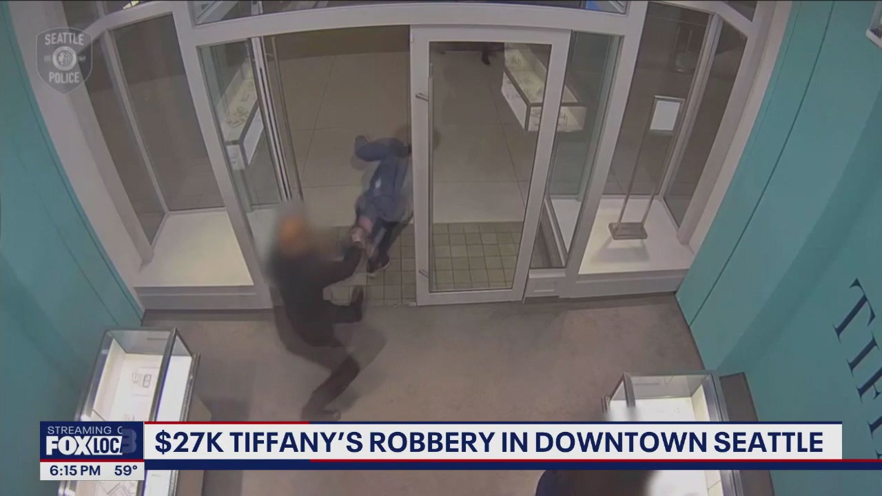 Surveillance video captures $27k Tiffany's robbery in Seattle