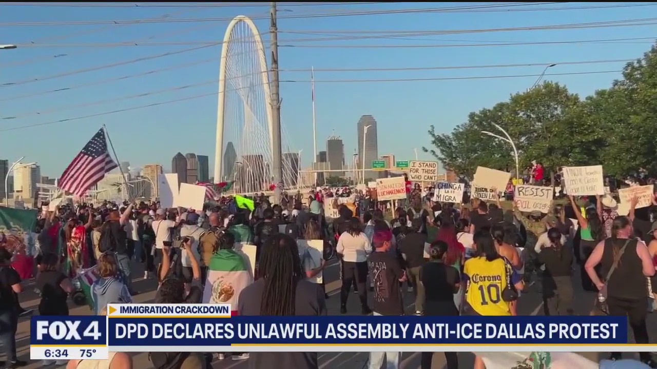 Dallas anti-ICE protests declared unlawful