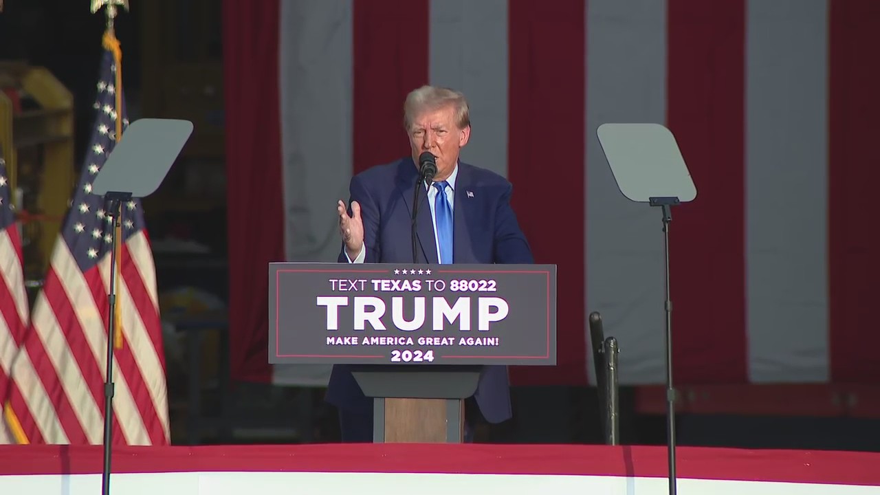 Former President Trump speaks in Houston